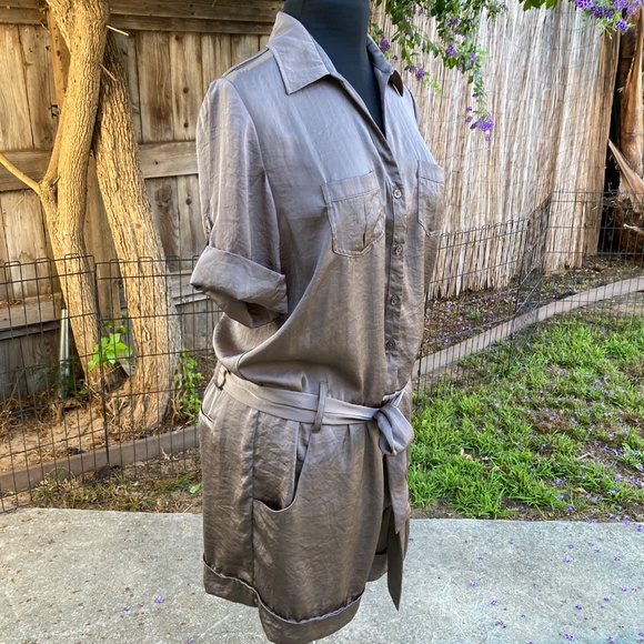 Neutral Satin Finish Romper by Apt 9. - Picture 2 of 7